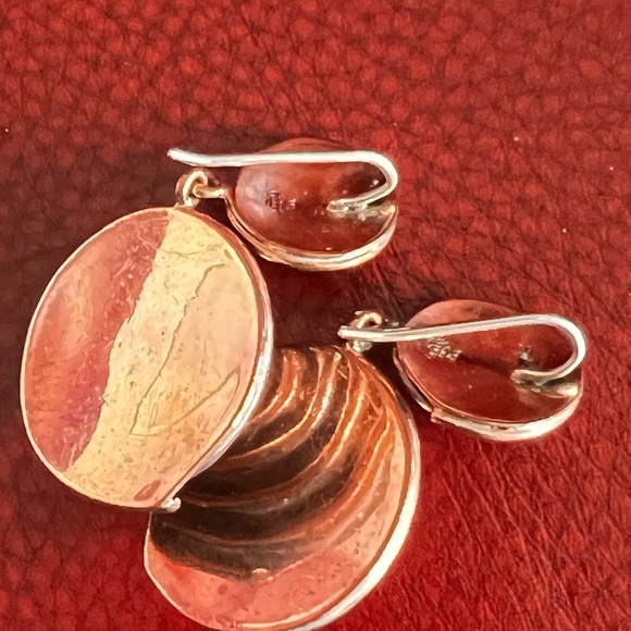 Vintage Copper Southwestern Style dangle Earrings & Necklace set - Picture 8 of 10